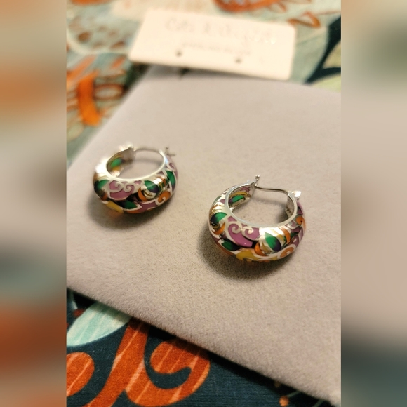 Cote d Argent Jewelry - *NEW* Cote d Argent Sterling Silver Multi Colored Hoop Earrings